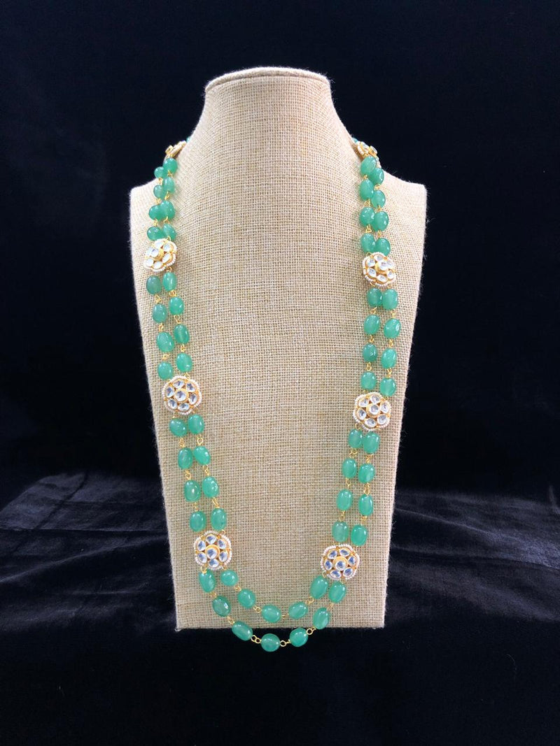 Florious Grass Green Floral Necklace