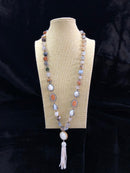 Brown and White Baroque Decorative Necklace