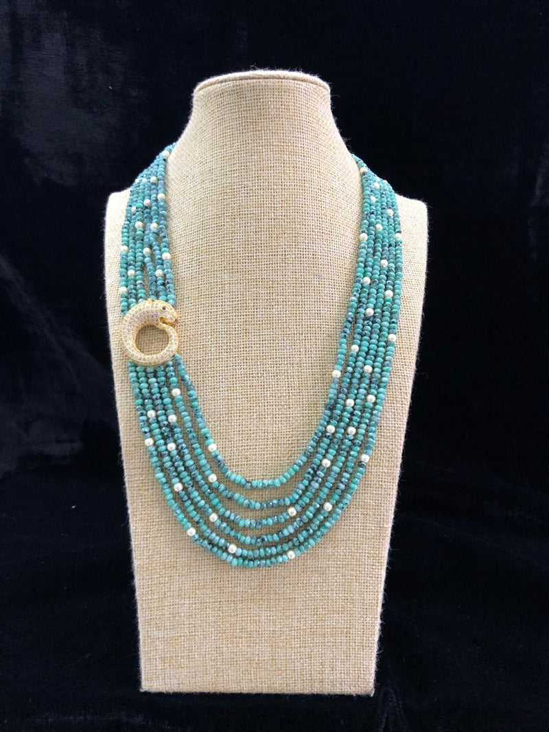 Gorgeous  Green Multilayered Necklace