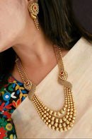 Classic Gold Plated Long Necklace Set