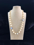Shinning Pearl Gold Baroque Necklace