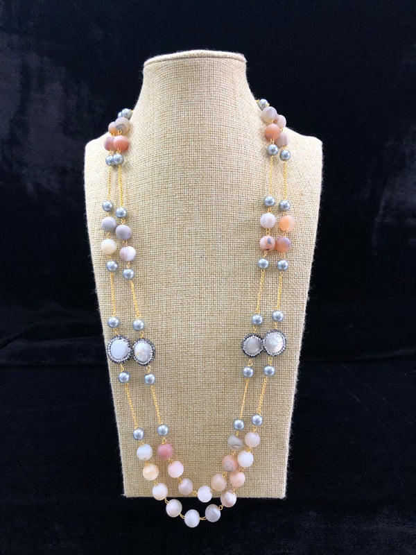 Two Line Baroque Pearl Necklace