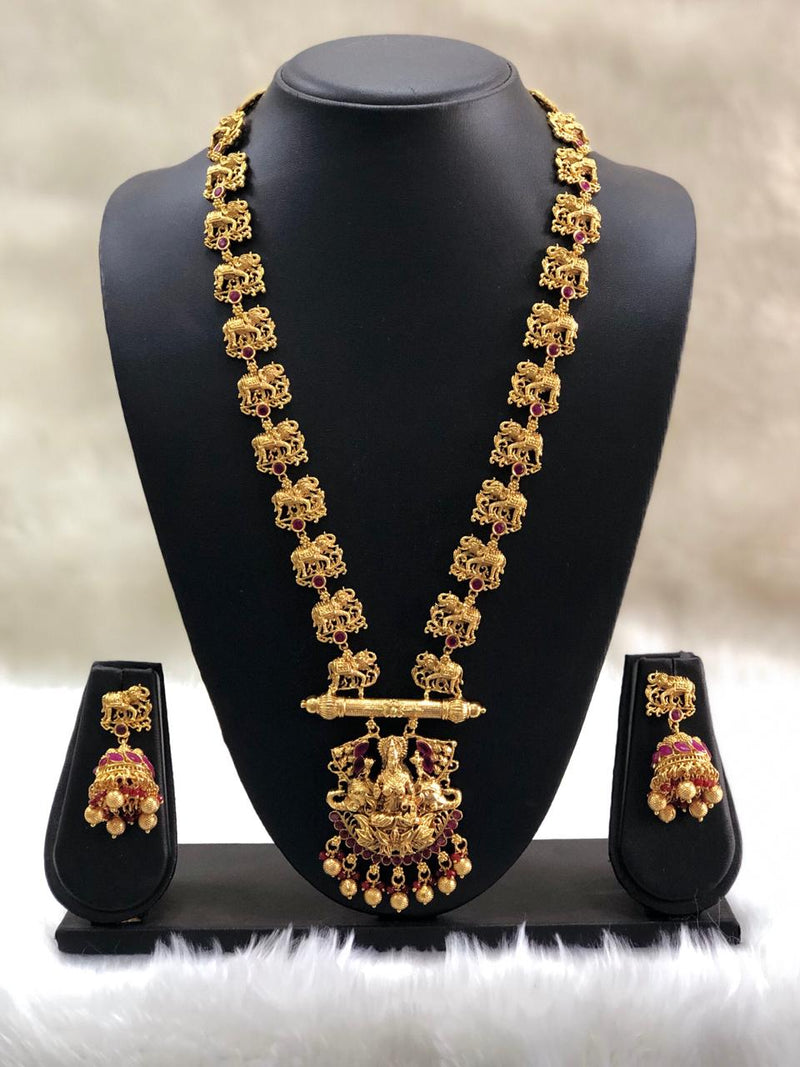 Goddess Laxmi Elephant Necklace Set