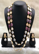 Pink and White Baroque Necklace Set