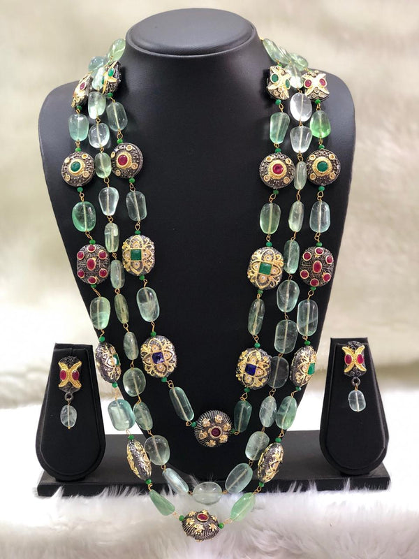 Green Replinesh Seed Necklace Set