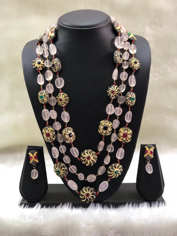 Light Pink Replinesh Seed Necklace Set