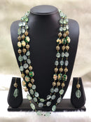 Light Blue Replinesh Seed Necklace Set
