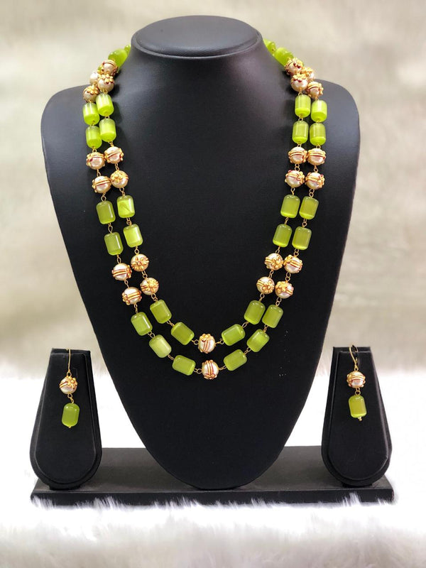 Layered Kindly Green and Gold Beads