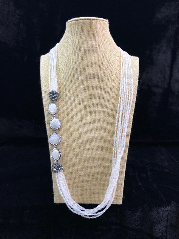 Radiant in White Side Baroque Necklace