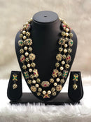 Deliberately Meena Three Stranded  Necklace Set