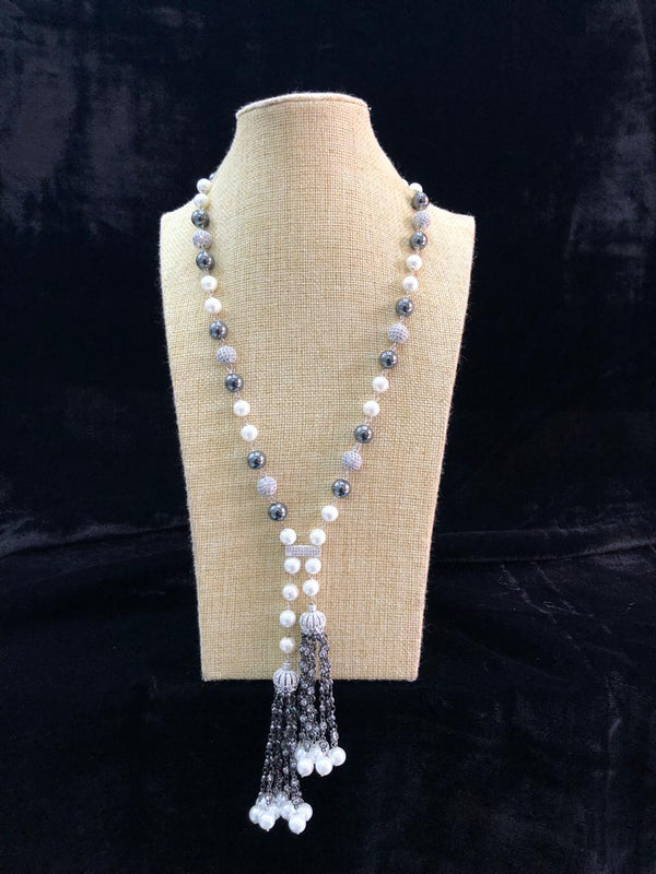Stunning Shell Pearl Crystal Necklace