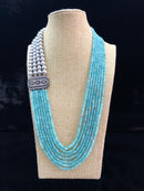 Centic Pendant Light Blue Pearl Necklace