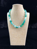 Light Shades of Green Gemstone Necklace