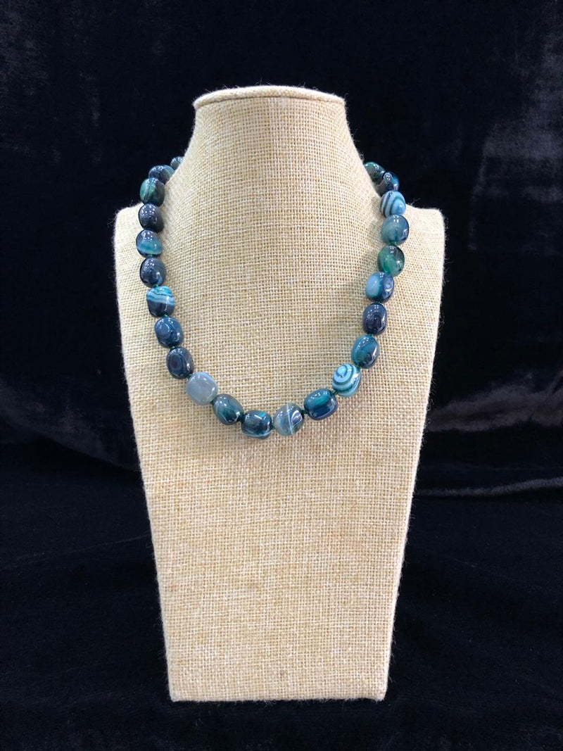 Teal Shades of Gemstone Necklace