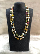 Two Line Multi Color Kundan Baroque Necklace