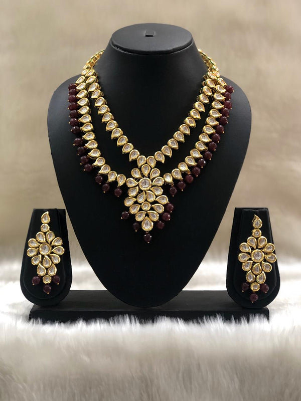 Eye Drop Kundan Designer Necklace Set