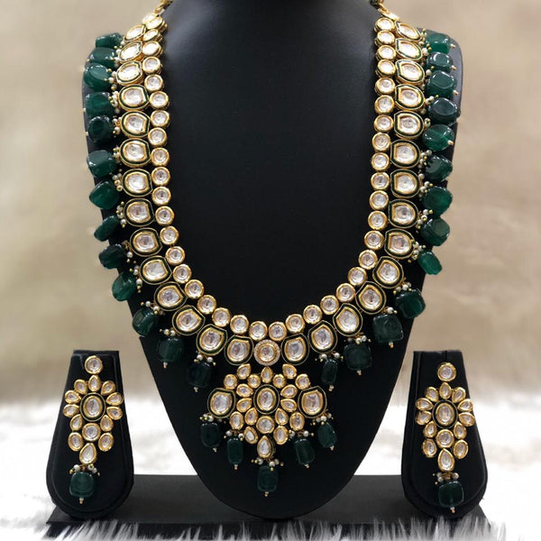 Green store kundan necklace
