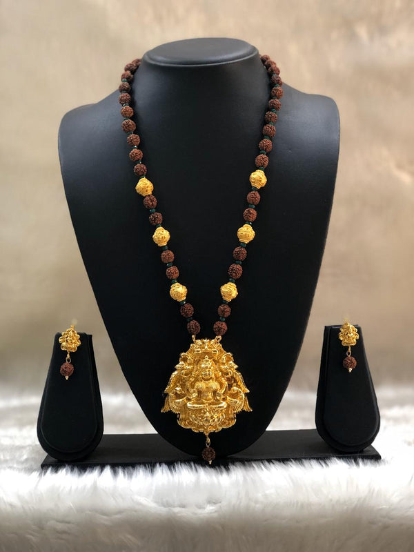 Traditional Rudraksha Laksmi Necklace Set