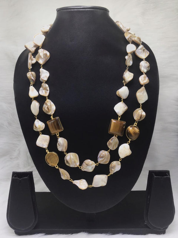 Dangled Agate Tiger Beads Necklace