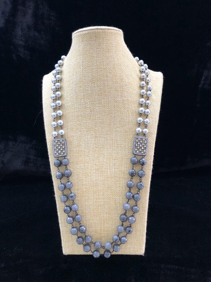 Astonishing Shades of Grey Gemstone Necklace