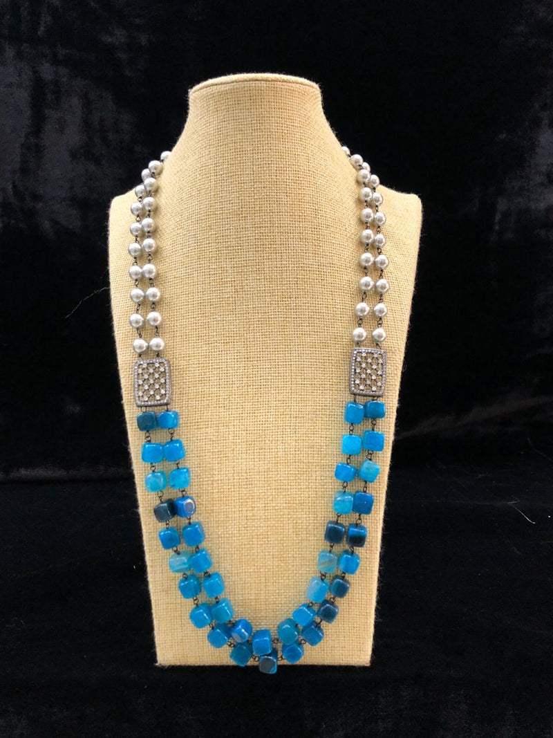 Astonishing Shades of Blue Gemstone Necklace