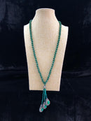 Garish Green Beaded Gemstone Necklace