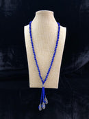Garish Violet Beaded Gemstone Necklace
