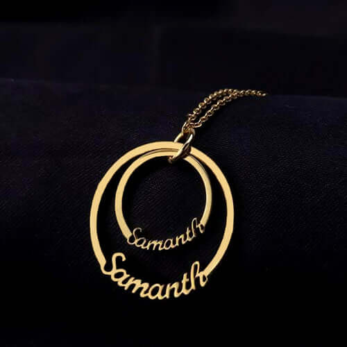 Flawless Double Ring Pendant Necklace