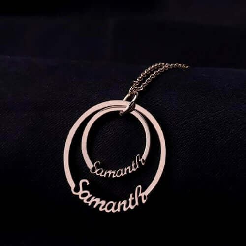 Flawless Double Ring Pendant Necklace