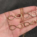 Trimming Infinity Necklace With 2 Hearts
