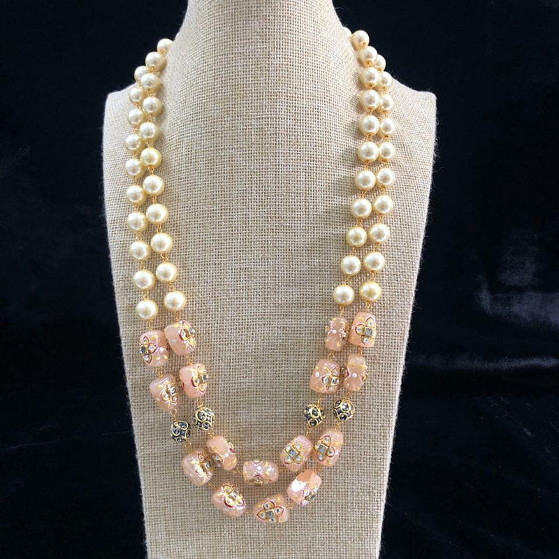 Two Stranded Intriguing Pearl Necklace
