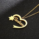 Stunning Heart With Star Pendant Necklace