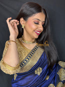 Shinning Gold Plated Pearl Ram Necklace Set